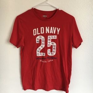 Old Navy Red 25 T Shirt - Size Small